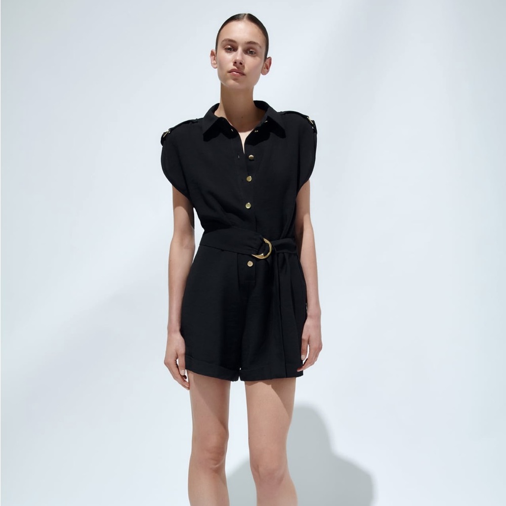 Zara belted short jumpsuit, size S.
